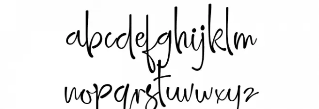 Amellia Ink Font Litere mici