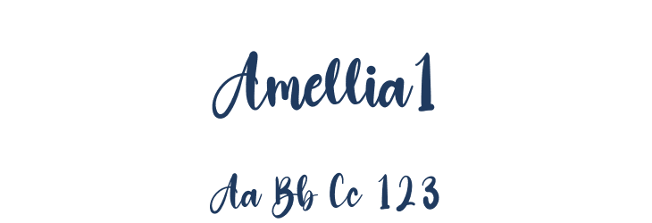 Amellia1 Font Preview