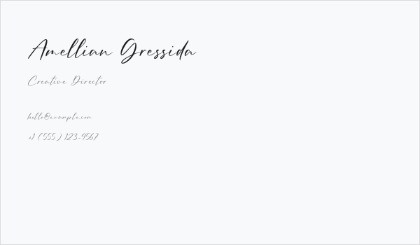 Amellian Gressida Business Card