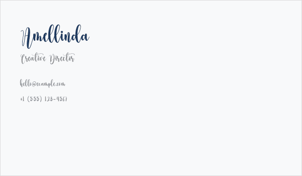 Amellinda Business Card