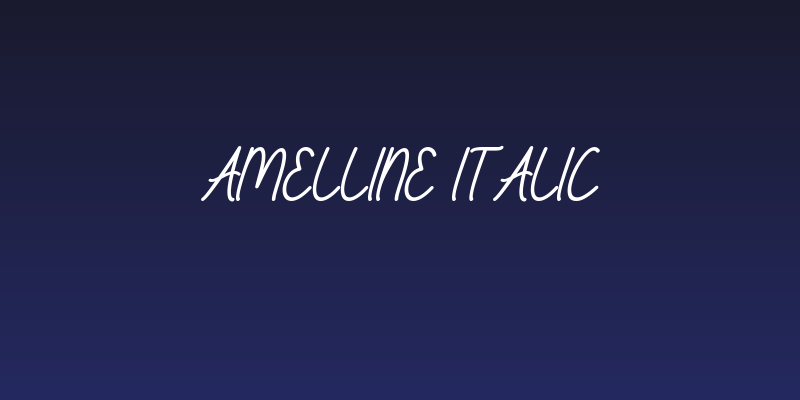 Amelline Italic Social Header