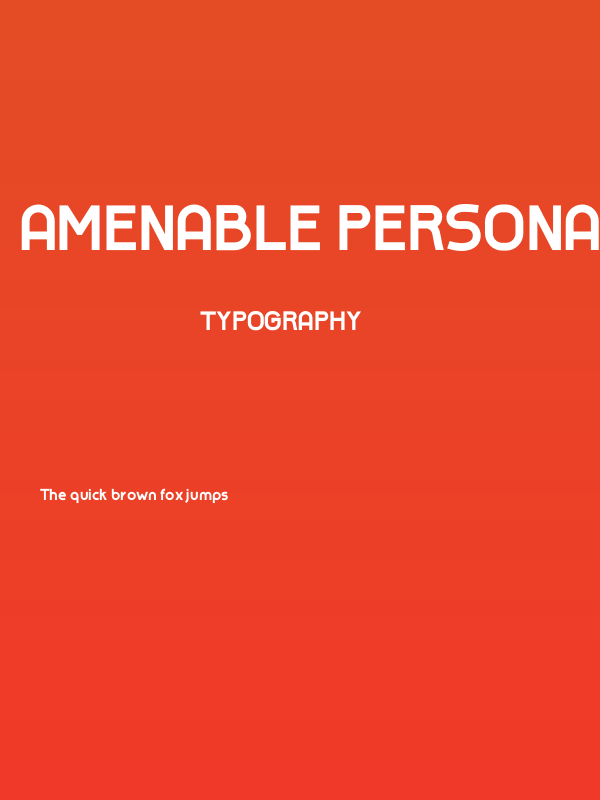 Amenable Personal Use Poster