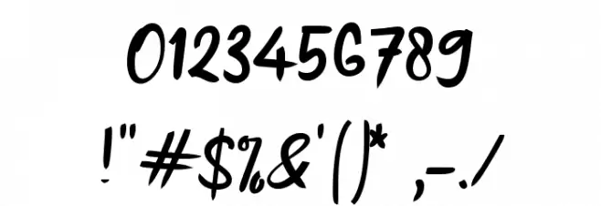 Amenity Kits Font OTHER CHARS