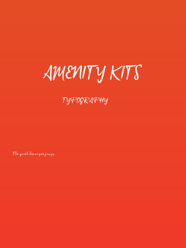 Amenity Kits Poster