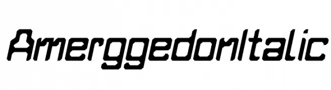 Amerggedon Italic  Frei Schriftart Herunterladen