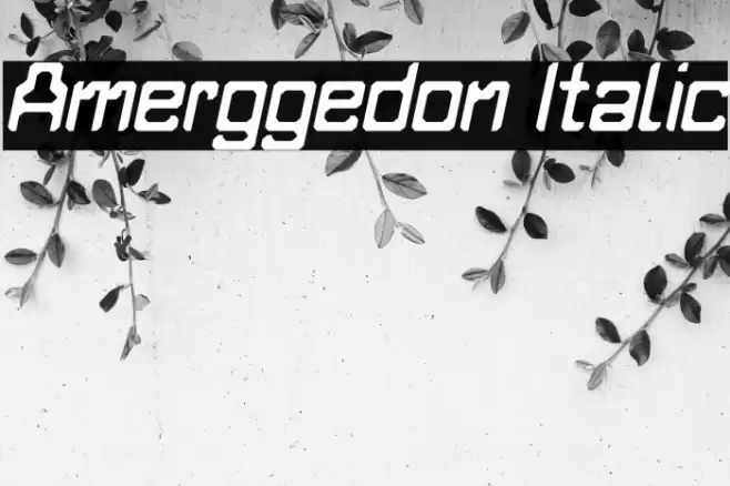 Amerggedon Italic Font examples