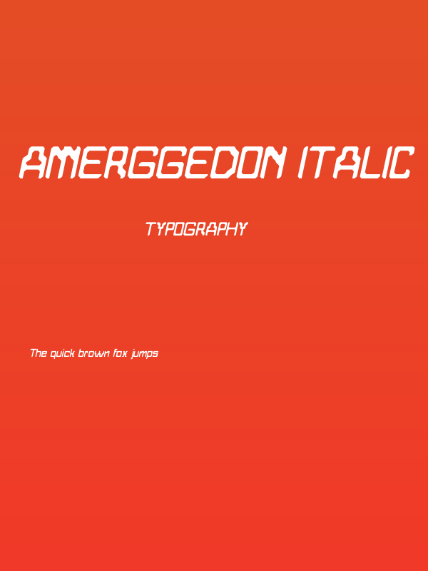 Amerggedon Italic Poster