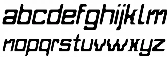 Amerggedon Italic फ़ॉन्ट लोअरकेस