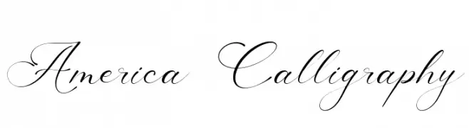 America Calligraphy  フリーフォントのダウンロード