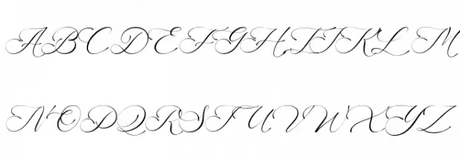 America Calligraphy Polices MAJUSCULES
