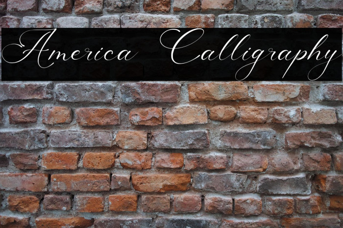 America Calligraphy Example 2