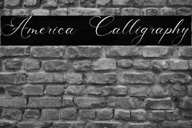 America Calligraphy Font examples