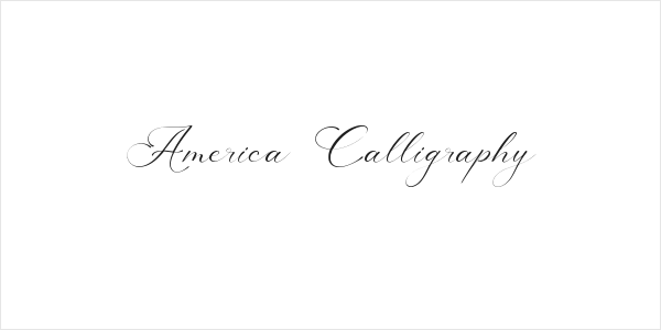 America Calligraphy Logo