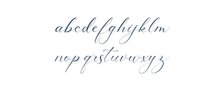 America Calligraphy Lowercase