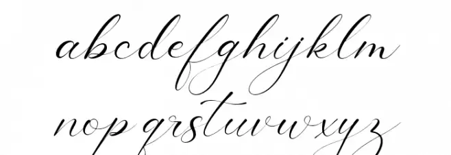 America Calligraphy फ़ॉन्ट लोअरकेस