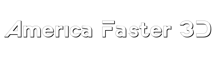 America Faster 3D Font