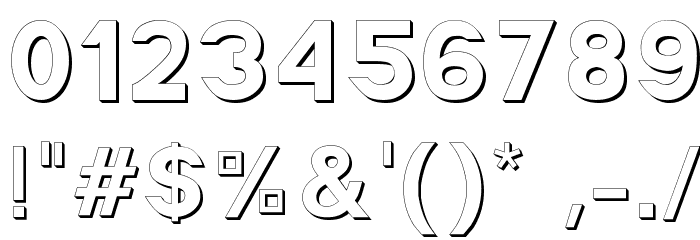 America Faster 3D Font OTHER CHARS