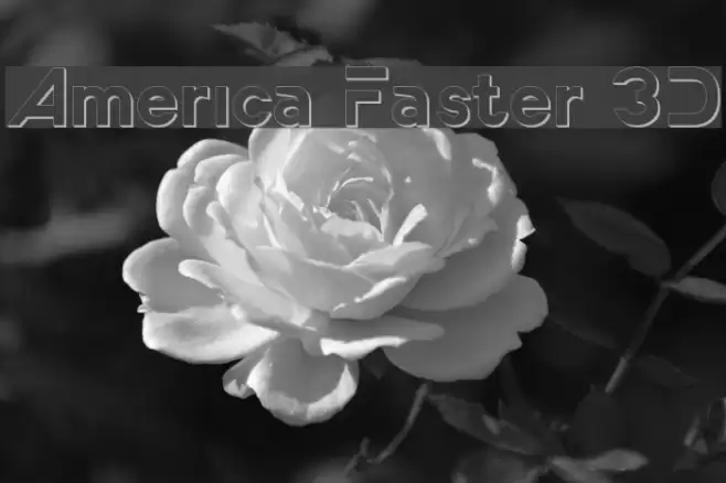 America Faster 3D Font examples