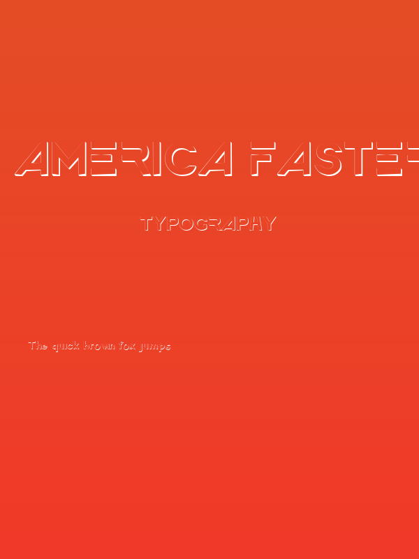 America Faster 3D Poster