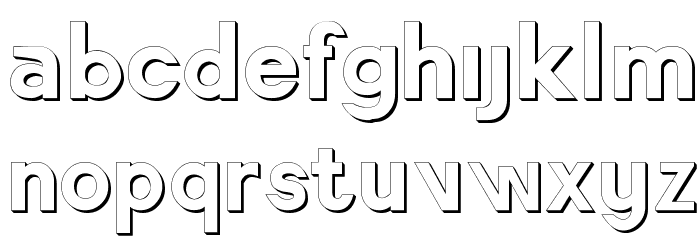America Faster 3D Font LOWERCASE