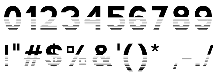 America Faster Gradient Font OTHER CHARS