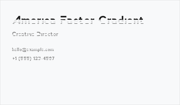 America Faster Gradient Business Card
