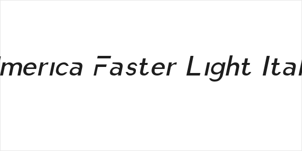 America Faster Light Italic Logo