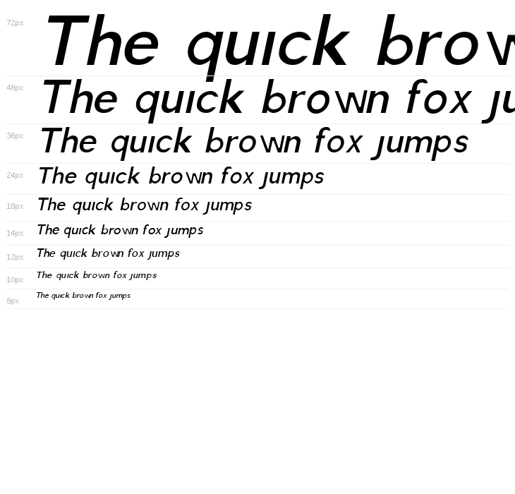 America Faster Light Italic Waterfall