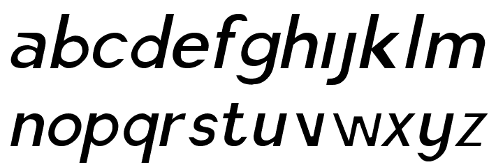 America Faster Light Italic Font LOWERCASE
