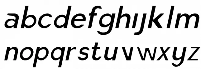 America Faster Light Italic フォント 小文字