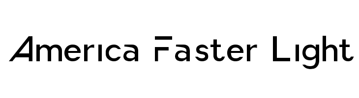 America Faster Light  font caratteri gratis