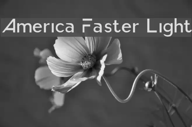 America Faster Light Font examples