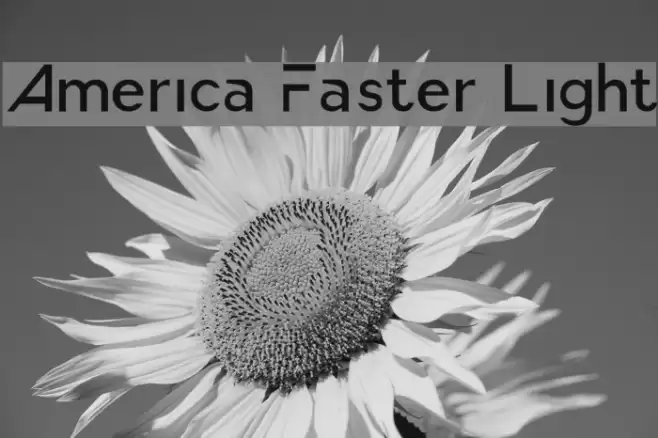 America Faster Light Font examples