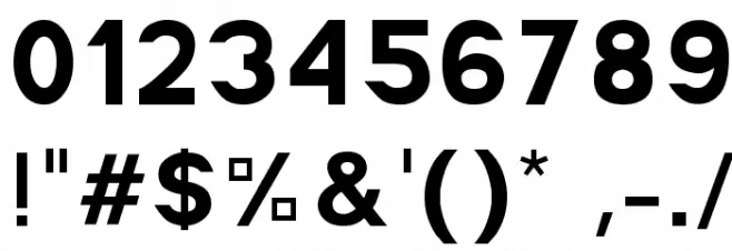 America Faster Font OTHER CHARS