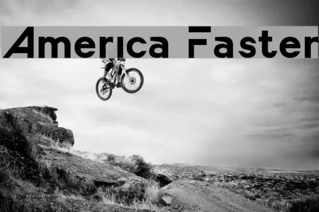 America Faster Font examples