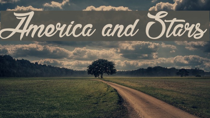 America and Stars Font examples