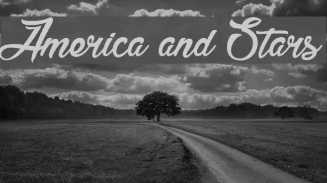 America and Stars Font examples