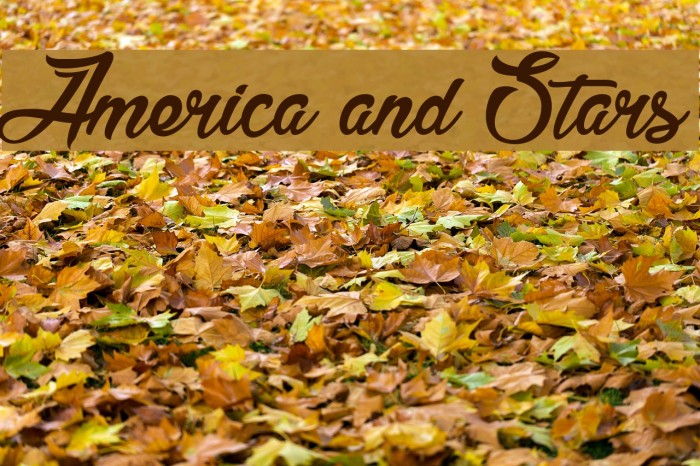 America and Stars Font examples
