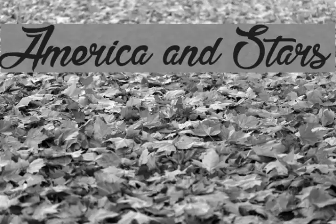 America and Stars Font examples
