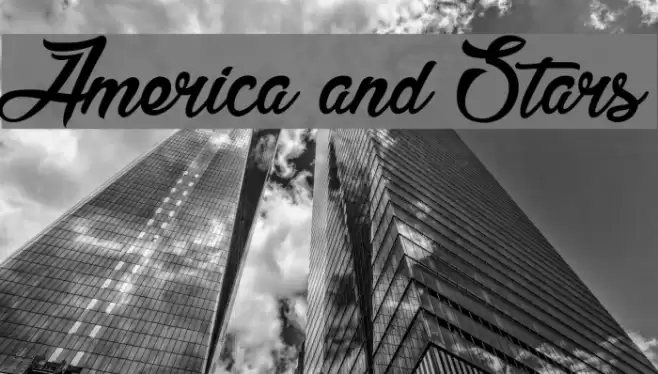 America and Stars Font examples