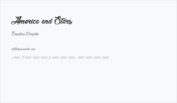 America and Stars Business Card