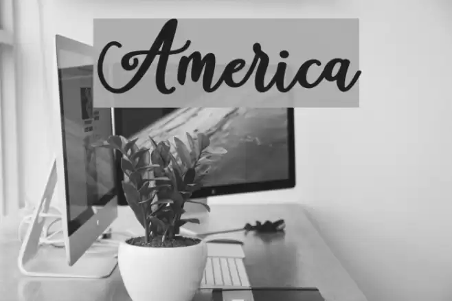 America Font examples