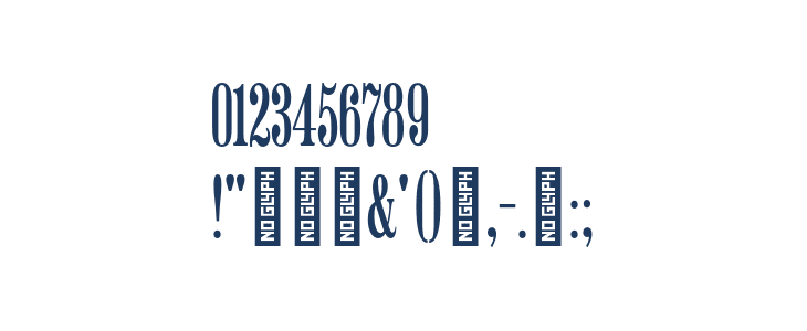 Americaine Condensed Other Characters