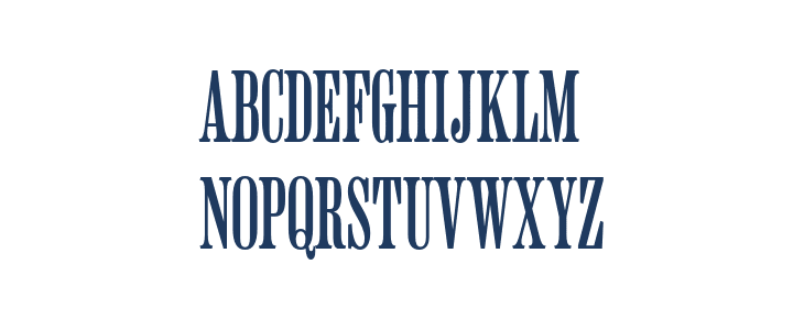 Americaine Condensed Uppercase
