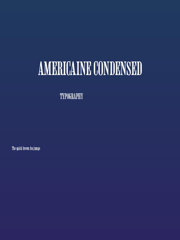 Americaine Condensed Poster