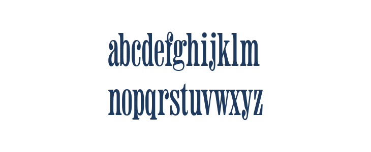 Americaine Condensed Lowercase