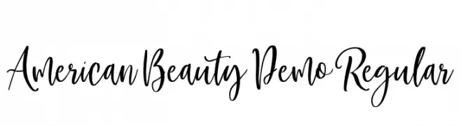 American Beauty Demo Regular  フリーフォントのダウンロード