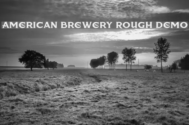 American Brewery Rough Demo Font examples