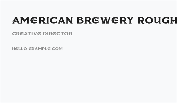 American Brewery Rough Demo Business Card