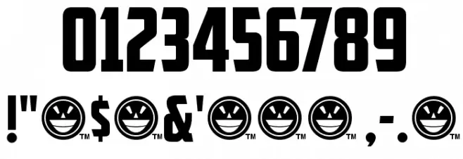 American Captain Normal Font Alte caractere